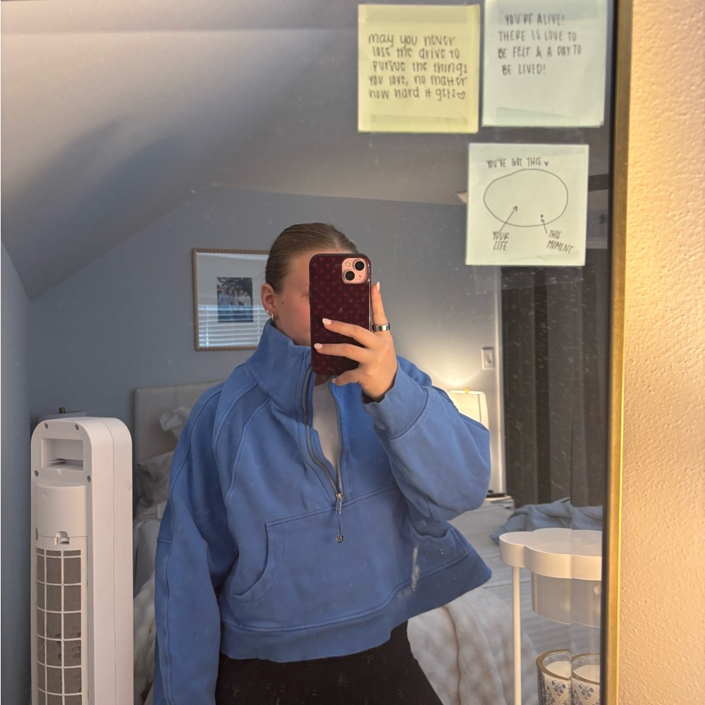 lululemon athletica Blue Half-Zip Sweatshirt